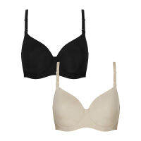 เสื้อชั้นในให้นม Mothercare black and nude smoothing nursing t-shirt bra - 2 pack NB378