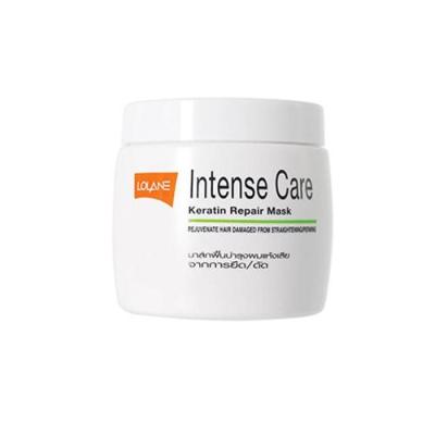 Lolane Intense Care Keratin Repair Mask โลแลน อินเทนซ์ แคร์ เคราติน รีแพร์ มาส์ก บำรุงผมแห้งเสียจากการยืดดัด (สีเขียว) 200 กรัม