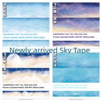 New Arrived Sky Tape Landscaping Stickers Decoration Washi Tape DIY Planner Diary Scrapbooking Masking Tape School Supplies TV Remote Controllers