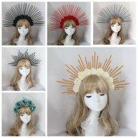 Lolita Halo Crown ชุดวัสดุที่คาดผม Apollo Sun อุปกรณ์เสริมสำหรับถ่ายภาพมงกุฎโบสถ์แฮนด์เมด ~