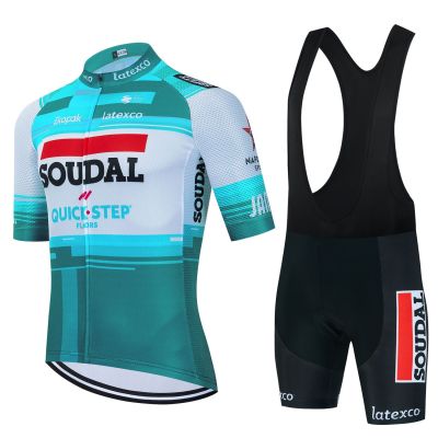 Quick Step 2023 Men Cycling Jersey Set Summer Quick Dry Bike Mountain Uniform Ropa Ciclismo Maillot Hombre Bicycle Clothing Suit