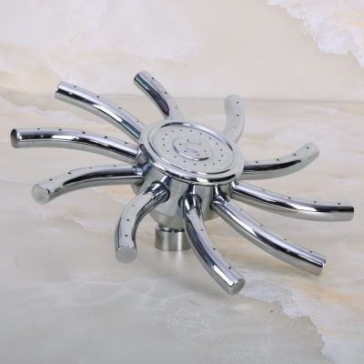 ☊∈ Bathroom Top Spray Shower Round Polished Chrome Brass Top Rainfall Shower Head Accessories tsh204