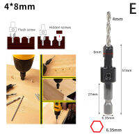 Danux Hss ก้านหกเหลี่ยมเราเตอร์บิต Countersink อุปกรณ์ถอนสกรูไม้เครื่องตัดมิลลิ่งสำหรับ Wood2.8 3 3.2 3.5 4มม