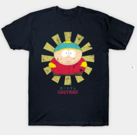 Classic South Park Cartman Retro Japanese T-Shirt Mens 100% Cotton Round Neck Short Sleeve T-Shirt