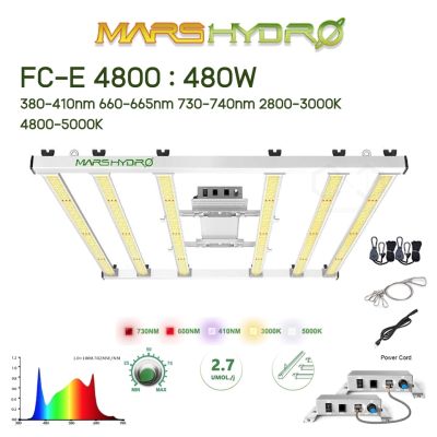 (FC-E Series) ไฟปลูกต้นไม้ Mars Hydro ไฟLED ปลูกต้นไม้ Marshydro FC-E4800 480W 6 Bars Full Spectrum Grow Light ไฟMars hydro รุ่นใหม่ ประหยัดและดี FC-E 4800 Grow light Cannadude420