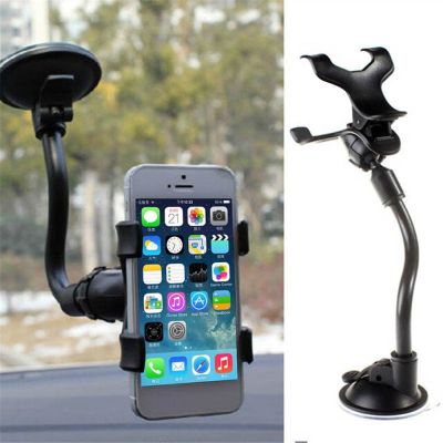 360 Rotate Car Phone Holder Sucker Windshield Cell Phone Support For IPhone 12 13 XS XR Mount Long Arm Clip Mobile Phone Stand Car Mounts