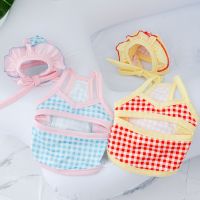 Pet Dog Clothes Swimsuit Vest for Dogs Clothing Cat Small Plaid Print Cute Thin Spring Fashion Girl Chihuahua Pet Products 2023