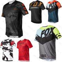 HOT★รถจักรยานยนต์ Mountain ทีม Downhill MTB Offroad DH จักรยานรถจักรยานยนต์เสื้อแขนสั้นเสื้อยืด Mountain Hpit Fox Jersey