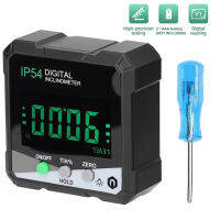 IP54 4*90 ° แบบพกพา Inclinometer ดิจิตอล LCD Backlight ไม้โปรแทรกเตอร์ดิจิตอล Slope Meter ไม้บรรทัดมุมดิจิตอลด้านเดียว Magnetics