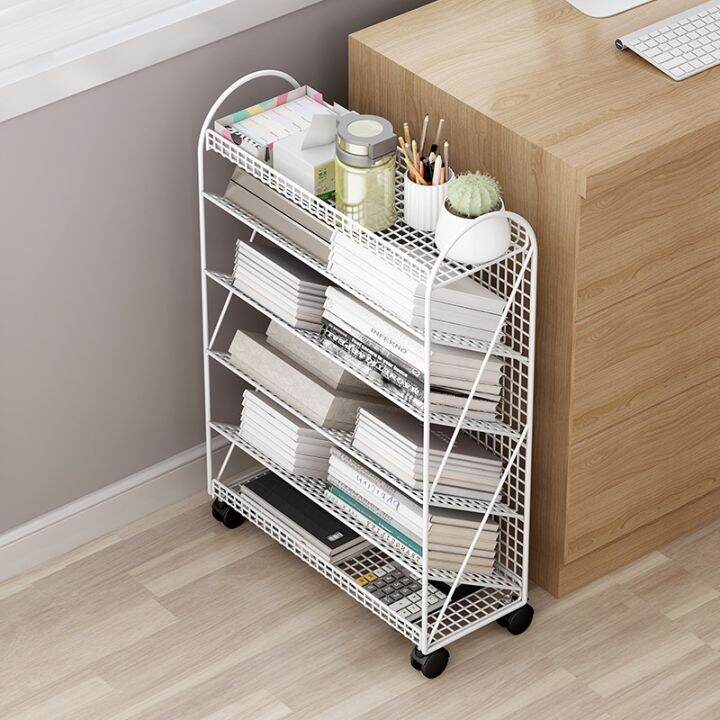 [COD] Small bookshelf next to the desk floortoceiling shelf desk side sidestanding movable