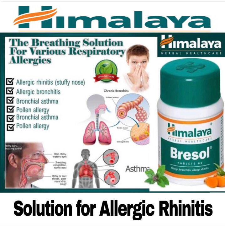 Himalaya Bresol For Allergic Rhinitis Bronchitis 60 Tabs Lazada PH