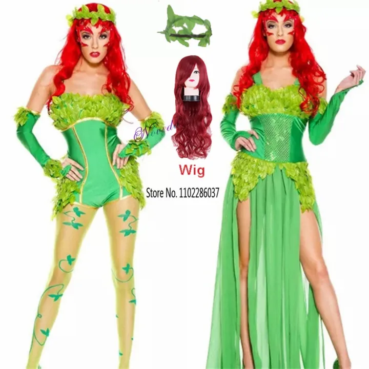 Poison Ivy Cosplay Bodysuit Women Lethal Sexy Beauty Costume Fancy ...