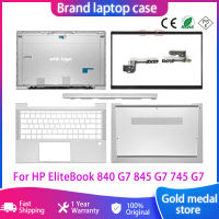 Kes Komputer Bawah Kes สำหรับ HP EliteBook G7 845 G7 G7 745 LCD Belakang Depan กรอบโลหะที่พักแขน Bawah Kes Engsel Atas Perumahan Atas