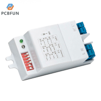 pcbfun จุ่มสวิตช์เซ็นเซอร์เรดาร์ไมโครเวฟ5.8G 220-240V 360องศาเซ็นเซอร์ไมโครเวฟความไวสูงสวิตช์เครื่องตรวจจับคลื่นไมโครเวฟระยะไกล