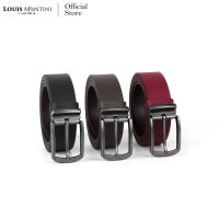 Louis Montini (Cameron) เข็มขัดผู้ชาย Men Belt เข็มขัดหนังวัวแท้หัวเข็ม MGN153