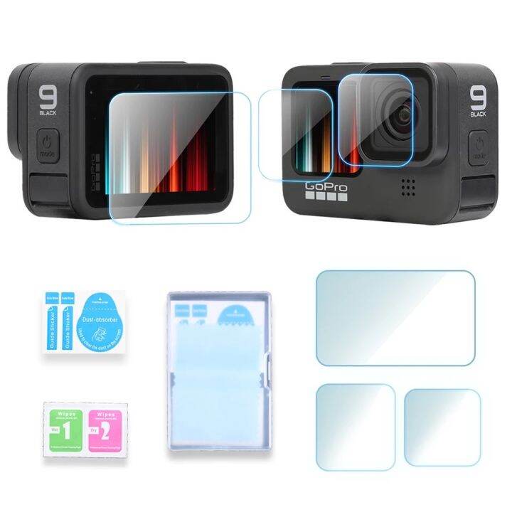 3-in-1-ฟิล์มกระจกนิรภัย-gopro-12-11-10-9-กันรอยจอหลัง-lcd-เลนส์-จอหน้า-gopro-hero-9-10-11-12