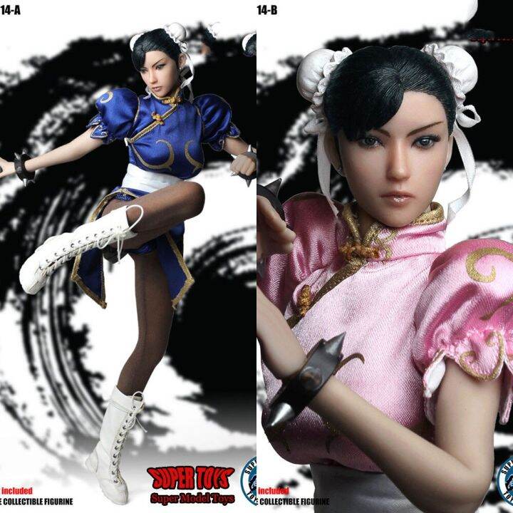 SUPER DUCK SET014AB 1/6 Scale Fighting Goddess Chun Li Head Cosplay ...