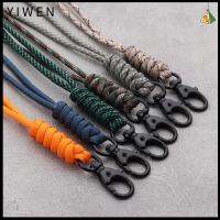 YIWEN ใหม่ ป้องกันตัวเอง มีความแข็งแรงสูง หัวเข็มขัดหมุนได้ พวงกุญแจ Paracord พวงกุญแจ สายร่มชูชีพ