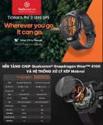 Đồng hồ Ticwatch Pro 3 Ultral GPS LTE eSIM chính hãng quốc tế Mới nguyên