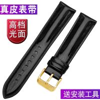 hot style cowhide watch strap for men genuine leather glossy women waterproof soft mens 20mm accessories