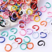 100pcs 8mm Candy Color Metal Jump Rings Connector for Keychain Earring Jewelry Making