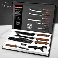 Kitchen Chef Set Stainless Steel Forged Nakiri s Ceramic Peeler Slicer Paring with Gift Case