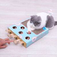 [New pet products]กล่องเมาส์เล่นเกมไล่ล่าของเล่นแมว3 In 1พร้อมที่ขูดแท่งตลกโดนโกเฟอร์เขาวงกตแบบโต้ตอบหยอกล้อ