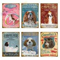 Cavalier King Charles Spaniel Sink Co Wash Your Paws-ป้ายโลหะดีบุกวินเทจสำหรับ Man Cave, Women และ Men Wall Decor