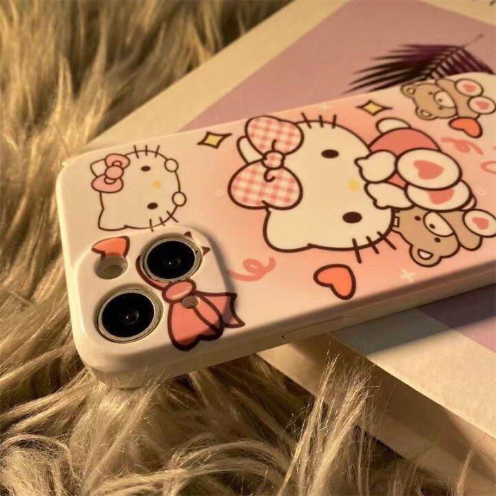 chaunceybi-เคสใสสีขาวสำหรับ-iphone-13ที่คลุมรูปแมว14-11-6-6s-7-8-plus-x-xr