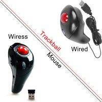 【City of Angels】เมาส์แทร็กบอลไร้สาย2.4GHz Thumb-Controlled Digital Mause 10M Handheld Vertical 1600 DPI Track Ball Optical Ergonomic Mice