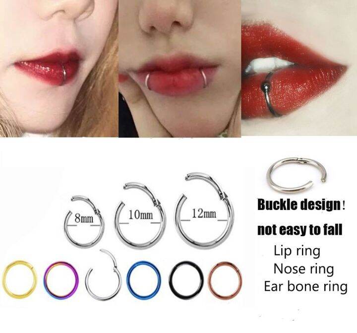 stainless-steel-titanium-hinged-segment-lip-nose-ring-ear-cartilage-tragus-helix-lip-piercing-for-men-women-punk-hiphop-jewelry