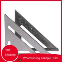 Woodworking Triangle Ruler Aluminum Alloy Measuring Gauges Speed Square Roofing Triangle Angle Protractor Measuring Tools