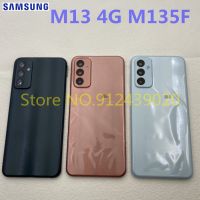 ของแท้ใหม่สำหรับ Samsung Galaxy M13 M135หลังฝาหลังมีเลนส์กล้องอะไหล่ซ่อมเคส