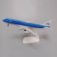 เครื่องบินโลหะอัลลอยขนาด20ซม. เนเธอร์แลนด์ KLM,เครื่องบินโบอิ้ง747 B747เครื่องบินจำลองบินจำลองพร้อมล้อชุดเกียร์ลงจอดเครื่องบิน