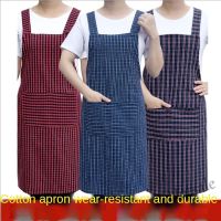 【hot sale】♟☃ D13 Korean Fashion Adult Kitchen Apron Pure Cotton Breathable Mens and Womens Household Kitchen Waterproof Chef Workwear