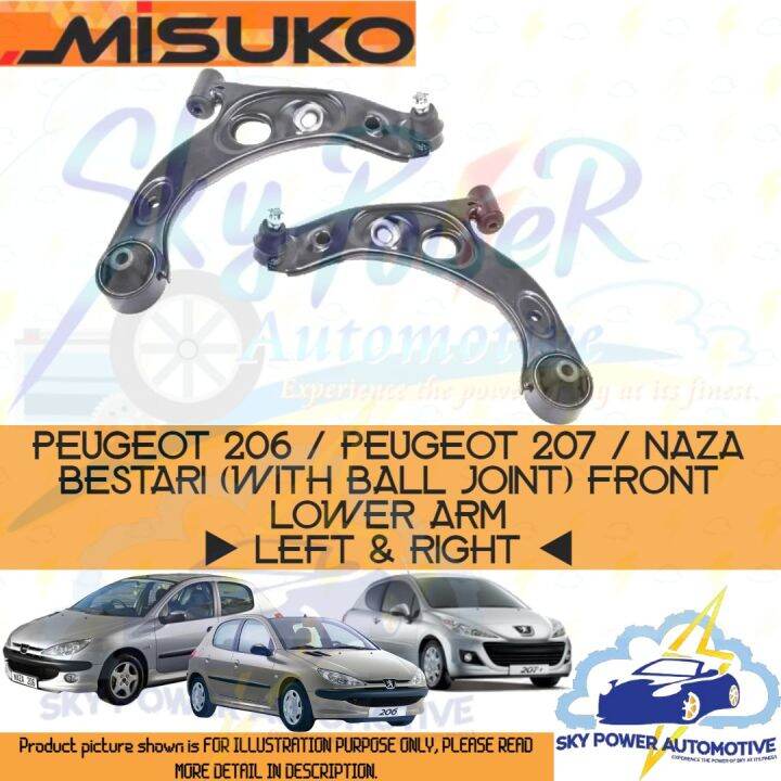 PEUGEOT 206 / PEUGEOT 207 / NAZA BESTARI MISUKO LOWER ARM (FRONT LEFT