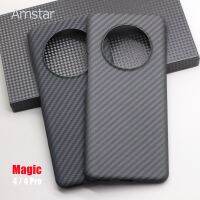 SSGIIWER เคสโทรศัพท์ S {{{{{{{{ ----- เคสโทรศัพท์คาร์บอนไฟเบอร์บริสุทธิ์ Amstar เพื่อเป็นเกียรติแก่ Magic 4 3 Pro Plus ฝาปิดคาร์บอนไฟเบอร์ Aramid ป้องกันการตกกระแทกแบบบางเฉียบสำหรับ Honor Magic 4 3 Pro