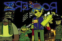 โปสเตอร์วง Gorillaz กอริลลาซ Music Poster รูปภาพ ของขวัญ ของสะสม แต่งบ้าน ของแต่งห้อง โปสเตอร์ขนาดใหญ่ โปสเตอร์แต่งห้อง โปสเตอร์ติดผนัง 77poster