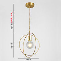 Led Pendant Lights Golden E27 Hanging Lamp Living Room Decoration Pendant Lamps Kitchen Hanging Light Fixture Indoor Lighting