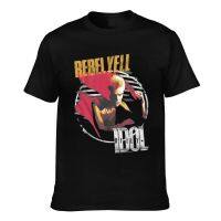 Kaus Motif Billy Idol Rebel Yell Bahan Mens Short Sleeve T-Shirt