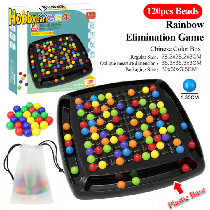 hobby-สต๊อกพร้อม-บอร์ดเกมสำหรับเด็กปริศนาสีรุ้งเกมกระดานหมากรุกชุดของเล่นเกมกำจัดจุดอ่อนจับคู่สี