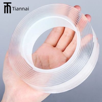 Adhesive Traceless Sided Tape Transparent Wall Stickers Resistance Decoration
