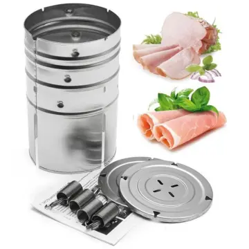 Press Ham Maker, Stainless Steel Meat Press for Making Homemade Deli Meat  With Thermometer