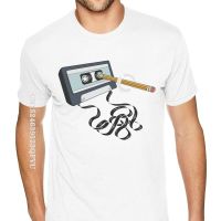 Cotton Cassette Tape Men Tshirt Custom Vintage Music ValentineS Men Oversized Kawaii T-Shirt Camisa Streetwear