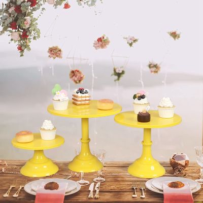 Metal Iron Cake Stand Round Pedestal Dessert Holder Cupcake Display Rack Bakeware for Birthday Wedding Party