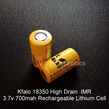 Cylindrical lipo battery 3.7V 18350 900mAh lithium polymer battery