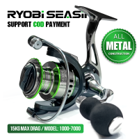 COD RyobiSeasir DW โลหะทั้งหมด รอกสปิ้นนิ่ง รอก 1000-7000 Series 14 + 1BB 5.2:1/4.7:1 อัตราทดเกียร์ แรงดึงสูงสุด 15Kg รอกตกปลา  น้ำเค็มราคาถูกออกแบบในประเทศญี่ปุ่น  รอกตกปลาทะเล