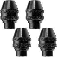 4 Pcs Quick Change Chuck Multifunction Universal Mini Keyless Drill Chuck for Electric Grinder Tool 0.4-3.2mm