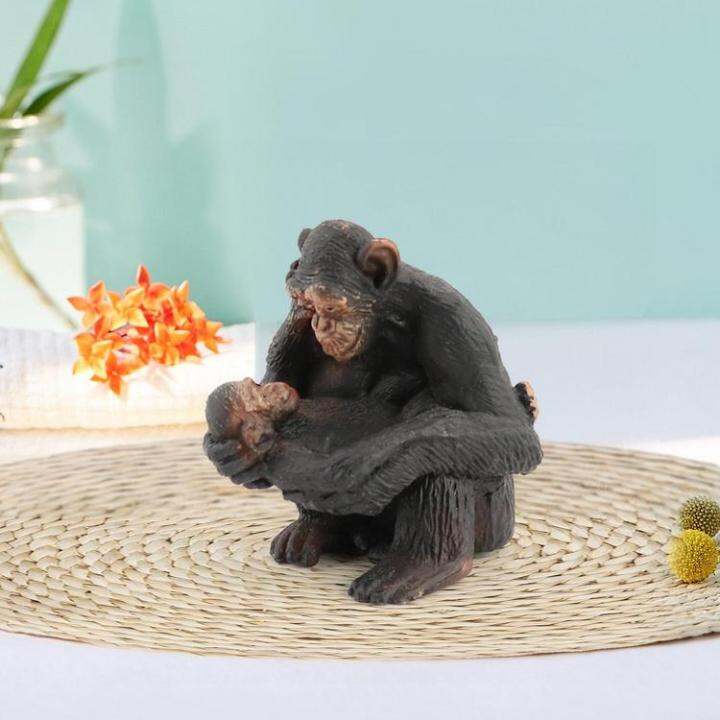 chimpanzee-figurine-chimpanzee-model-figures-reusable-animal-collection-playset-jungle-animals-for-hotel-shop-store-display-restaurant-agreeable