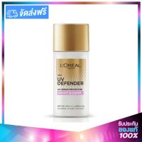 LOreal UV DEFENDER UV Serum Protector SPF50/PA++ Bright &amp; Clear 50ml. ลอรีอัล ยูวี ดีเฟนเดอร์ ซันสกรีน ไบรท์ แอนด์ เคลียร์ ครีมกันแดด